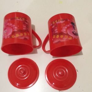 Plastic red color cup